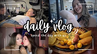 A DAY IN OUR LIVES Couple’s Vlog tattoos kissing challenge shopping date night [upl. by Neiviv]