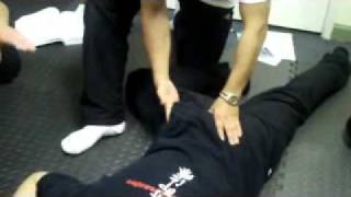 Shiatsu treatment for Abductor amp Adductor 外転筋及び内転筋への指圧法 by Hideo Asada [upl. by Llehsor]