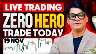 🔴19 Nov Fin nifty zero hero live trading bank nifty trading optionstrading trading livetrading [upl. by Berry]