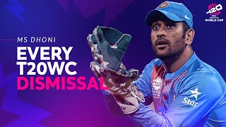 MS Dismissals Every Dhoni dismissal  T20 World Cup [upl. by Nattie]