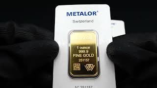 Metalor 1oz amp 10g Gold Minted Bars [upl. by Odnumde]