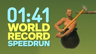 Getting Over It Finished In Under 2 Minutes Speedrun [upl. by Nohsad157]