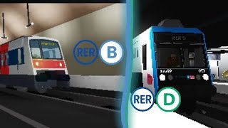 Roblox RER A Project  MI84 IDF et Z20500 IDFM sur les lignes B et D du RER [upl. by Oeram]