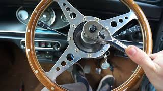 Fitting steering wheel on classic Mini [upl. by Karlise]