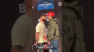 INTENSE Caleb Plant amp Trevor McCumby FACE OFF at press conference [upl. by Gauntlett]