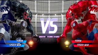 Black Spiderman and Venom vs Spiderman and Carnage MARVEL VS CAPCOM Infinite [upl. by Ahtnams]