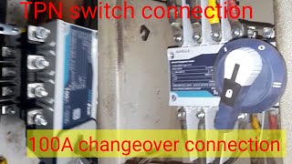 100A TPN changeover connectionthree phase changeover connectionbusbar wiring connection [upl. by Gettings]