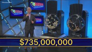 Mega Millions numbers March 13 2024  735 million jackpot [upl. by Notwen]