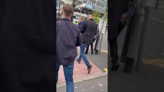 leeds fans in manchester city centre at man utd away [upl. by Royce834]