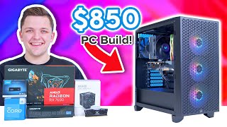 Budget 850 Gaming PC Build 2024 😄 Full 1080p Build Guide w Benchmarks [upl. by Lati]