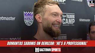 Domantas Sabonis on his first practice with DeMar DeRozan [upl. by Inol]