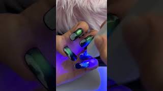 Green Slime nailtutorial halloweenmood asmr [upl. by Kyred18]