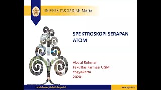 Kuliah Spektroskopi Serapan AtomPart 1 [upl. by Berkly786]