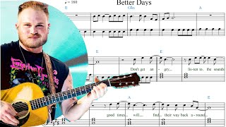 Zach Bryan amp John Mayer — Better Days Piano Sheet Music [upl. by Allimac]