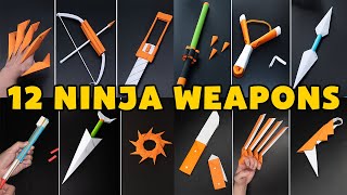 AMAZING 12 ORIGAMI PAPER NINJA WEAPONS [upl. by Lombardo]