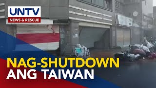 Taiwan naglockdown na dahil sa pagtama ng bagyong KongRey [upl. by Naraa]