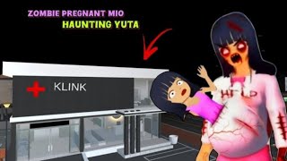 ZOMBIE MIO Aida Pregnant in Klink Hospital Haunted😰  Sakura School Simulator story👺 [upl. by Melania]