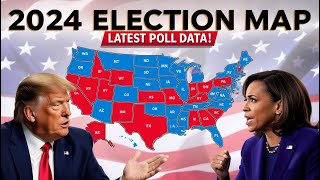 Updated 2024 Election Map with Latest Polling Data from All 50 States [upl. by Irpac]