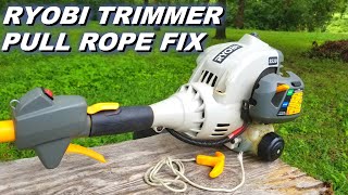 Fix a broken pull rope on a Ryobi trimmer [upl. by Dressler]