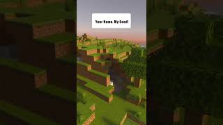 Your Name My Seed 🌍 Comment for Video minecraft shorts [upl. by Nnylirej]