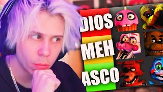 RUBIUS REALIZA DIFERENTES TIER LIST FNAF Y GAMEPADS [upl. by Remoh]