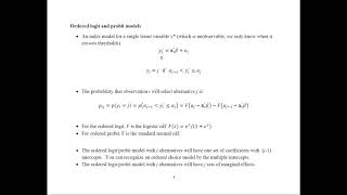 Ordered Probit and Logit Models [upl. by Jordans523]