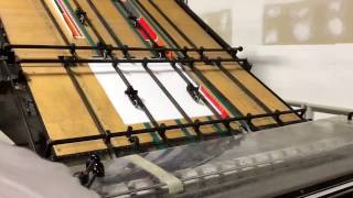 2000 Tunkers SBE 1450 mounterlitho laminator in production [upl. by Harper]