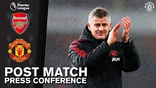 Post Match Press Conference  Ole Gunnar Solskjaer  Arsenal 20 Manchester United [upl. by Ahsinat]