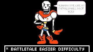 HUMAN I THE GREAT PAPYRUS WILL STOP YOU  Battletale Papyrus fight easier difficulty [upl. by Sundin]