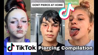 PIERCING VIDEOS 🤩 pt 1  TikTok Compilation [upl. by Alyekahs707]