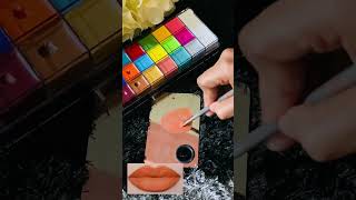 Orange caramel lipstick shade  please subscribe my channel like and share lipsticktutorial mak [upl. by Saravat]