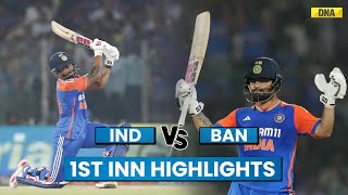 India Vs Bangladesh Highlights 1st Innings BAN Needs 222 Runs To Win Against IND I Rinku Singh [upl. by Sirtimed846]