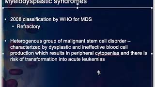 Myelodysplastic syndrome Myeloproliferative disorders Chronic Myeloid leukemia amp Polycythemia Vera [upl. by Anorahs]