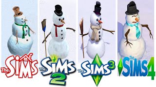 ♦ Build a Snowman ♦ Sims 1 vs Sims 2 vs Sims 3 vs Sims 4 [upl. by Eckart886]