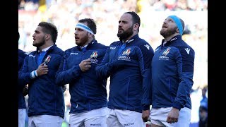 Italy sing Il Canto degli Italiani in Rome before kick off  Guinness Six Nations [upl. by Seligmann]