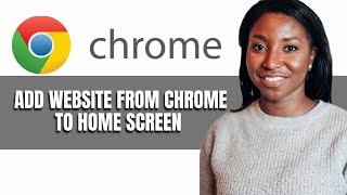 HOW TO ADD WEBSITE FROM CHROME TO HOME SCREEN [upl. by Fruma]