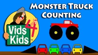 Monster Truck Counting Video For Kids [upl. by Enyawud]