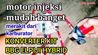 Cara membuat konverter kit hybrid elpiji dan bensin motor injeksi hybrid [upl. by Ninnahc]