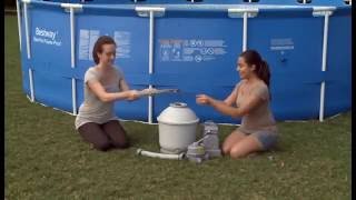 Bestway Sand Filter Setup Video [upl. by Akiem]