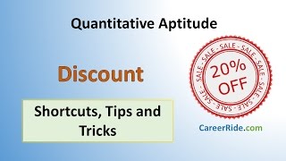 Discount  Shortcuts amp Tricks for Placement Tests Job Interviews amp Exams [upl. by Grimaud]