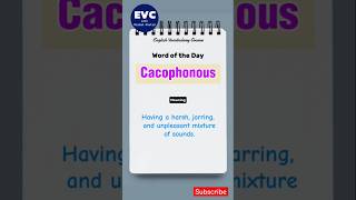 quotCacophonousquot Meaning in English  English Vocabulary Course english englishvocabulary [upl. by Eihcir]