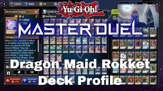 YuGiOh Master Duel Rokket Dragon Maid Deck Profile [upl. by Bik]