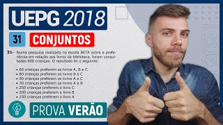 🛑31 UEPG 2018 VERÃO  CONJUNTOS  Numa pesquisa realizada na escola BETA sobre a preferência em [upl. by Affrica]