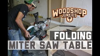 Build a DIY folding miter saw standstation to optimize a small workshop [upl. by Iznil83]