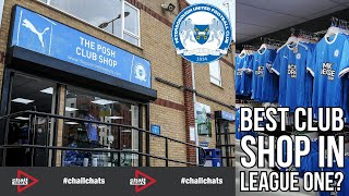 The BEST Shop In LEAGUE ONE  Peterborough United Club Shop Review  Chall Chats [upl. by Milde]