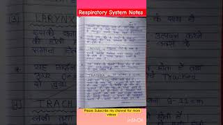 Respiratory System Notes respiratorysystemanmgnm bscnursing medical neetnursingnotesviral [upl. by Yurt240]