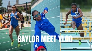 VLOG BAYLOR INVITATIONAL 💚🐻  GRWM premeet world leading time ran 100h [upl. by Sheila]