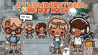 a THUNDERSTORM HIT OUR HOUSE 🏡⛈️ LOST POWER 😭  VOICED 📢  Toca Boca Roleplay 🌍 [upl. by Ackerman375]