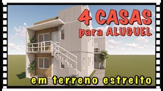 4 CASAS PARA ALUGUEL EM TERRENO ESTREITO [upl. by Ellenar]