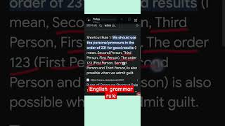 Pronoun rules in grammar English grammar youtubeshorts ytshorts shorts [upl. by Highams]